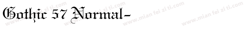 Gothic 57 Normal字体转换